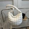 Bolso Bandolera de Primavera y Verano para Mujer, Bolso de Hombro de Algodón Bordado a Cuadros, Moda Nicho Bolso Dumpling de Gran Capacidad para Mujer