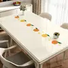 Mantel, lavable, a prueba de aceite, impermeable, resistente al calor, tapete de mesa de vidrio blando de PVC, lujo ligero, tacto de alta gama, tapete para mesa de comedor, mantel para mesa de café