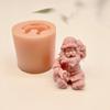 Molde de Silicona de Papá Noel Sentado Yeso de Aromaterapia Vela Abrasivos de Silicona Decorativos DIY Abrasivos de Silicona en stock