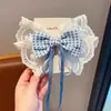 Saia de Renda Infantil Laço para Cabelo Presilha para Cabelo de Estudante para a Parte de Trás da Cabeça Presilha de Princesa para Meninas Ornamento de Cabelo Bonito para Crianças Maiores