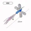 Nuevos Juguetes para Gatos: Pez Volador, Oruga, Pluma, Caña Teaser de Mariposa, Cabezal de Repuesto para Caña de Pescar