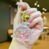 Llavero Creativo Serie Océano Relleno de Aceite Pez Payaso Estrella de Mar Pez Pequeño Colgante de Bolso Decoración de Llavero