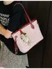 Moda Verano 2025 Moda Estilo Coreano Bolso Rayado Nuevo Bolso de Hombro Simple Popular Bolso Tote para Mujer
