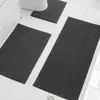 Juego de 3 alfombrillas de baño absorbentes de chenilla para cruzar la frontera, felpudo para puerta de baño, alfombrilla antideslizante para pies, alfombra resistente a las manchas para dormitorio