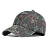 Gorra de Béisbol Estilo Étnico Estampado de Primavera y Otoño para Mujer Gorra de Mezclilla Lavada Protector Solar para Exterior para Mujer Sombrero de Sol de Moda para Mujer