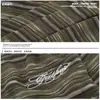 Camiseta Henley Vintage com Listras Verdes de Manga Longa para Homens e Mulheres, Top Casual Solto Bordado Tendência para Camadas