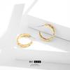 Moda europea y americana estilo ins cadena cuadrada diseño hueco chapado en oro cobre nicho alta gama lujo joyería para mujer