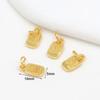 Chapado Eléctrico de Oro Real de 18K Color Duradero Fortuna Ábaco Colgante Pequeño Accesorio para Joyería DIY Pendientes Colgantes de Oreja Pulsera Collar D104