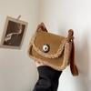 Bolso Femenino de Moda Versátil Transfronterizo 2026 Nueva Moda de Invierno Bolso Cuadrado Pequeño de Felpa Bolso Cruzado Casual de Alta Gama