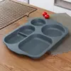 Plato para estudiantes de paja de trigo engrosado cubiertos de compartimentos de comedor anticaída antiquemaduras plato de arroz multi-compartimento logo