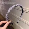 Diadema trenzada de malla para mujer Verano Super hada floral banda para el cabello retro francés fina horquilla para el cabello recogido peinado princesa tocado
