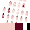 Uñas Vestibles de Patrón de Cocodrilo Estilo Francés de Venta Caliente Transfronteriza, Arte de Uñas de Estrella de Cinco Puntas, Puntas de Uñas, Piezas de Uñas Vestibles, Productos Terminados al por Mayor