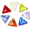 Dongzhou Furo Duplo Triangular Fundo Plano Costurado à Mão Strass Alta Qualidade Strass para Vestido Roupas Vestido de Casamento Sapatos Strass Cristal Triangular