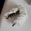 Pinza para el Cabello de Plátano con Malla y Pedrería, Pinza Retorcida de Alta Gama, Pinza Vertical para Cola de Caballo Alta, Accesorio para el Cabello para Peinados Semirecogidos