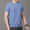 Camiseta de Manga Corta de Seda de Hielo para Hombre Verano Talla Grande Transpirable Camiseta Deportiva para Hombre Suelta Delgada de Secado Rápido Top de Fitness