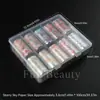 Caixa de Papel com Estrelas para Nail Art Transfronteiriça Conjunto Primavera Degradê Aquarelado Flor Rosa Adesivos de Transferência para Unhas Atacado