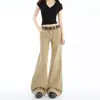 Jeans Caqui para Mujer 2026, Ligeramente Acampanados, No Ajustados, Pantalones Largos Estilo Retro Americano de Tiro Bajo, Venta al por Mayor Disponible