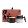 Taza de cerámica de gran capacidad para el hogar, taza de té sencilla con separación de té, taza de oficina ligera de lujo de alta gama con tapa, taza de agua