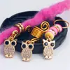 Peluca Joyería Dreadlock Pasador Trenzado Aleación Diamante Búho Joyería DIY Accesorios Tocado Colgante