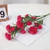 Novo buquê de cravos artificiais, flores para presente de Dia das Mães e Dia dos Professores, decoração de sala de estar, arranjo de casamento, flores de seda, flores artificiais