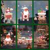 Decorações de Atmosfera de Natal Floco de Neve Adesivos Estáticos para Janela Arranjo de Cena Adesivos para Porta de Vidro Vitrine