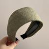 Diadema de Punto Retro Baotou con Borde Ancho Diadema con Sentido Avanzado Estilo Old Money Elegante Tarjeta para el Cabello Ensanchada Nuevo