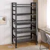 Prateleira de Cozinha de Chão Multicamadas para Armazenamento de Vegetais Doméstico Multifuncional Porta-Panelas Prateleira de Armazenamento para Micro-ondas Prateleira de Armazenamento para Armário de Cozinha