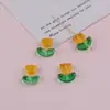 Estilo Coreano Pequeno Fresco Tulipa Vidro Contas Soltas DIY Corrente para Celular Feita à Mão Material para Joias com Contas Pequenos Acessórios