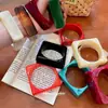 Pulseiras Quadradas e Redondas em Acrílico Gradiente Europeias e Americanas, Pulseiras Modernas, Simples, Versáteis, Joias com Design Único de Nicho