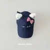 Gorra de Béisbol Amarilla Crema con Orejas de Gato~Gorra de Béisbol Kt Cat para Niñas Primavera y Otoño Sombrero de Sol con Protección Solar para Niños Verano