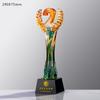 Troféu de cristal com esmalte colorido de água, personalização de design, excelente empresa, equipe, reunião anual, prêmio, competição, campeão, honra, comemoração