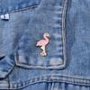 Original Novo Bonito Flamingo Animal Broche Bolsa Infantil Decorativo Lembrança Liga Óleo Gota Distintivo Lote