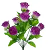 Fabricante de Origem Suporta Personalização Rosa Artificial Atacado 10 Rosas Pavão Sala de Estar Exibição Flores Decorativas Buquê de Flores Artificiais