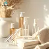 Óleo Essência Removedor de Maquiagem Personalizado 140ml 220ml Frasco Recarregável Tipo Pressão Frasco Pet Óleo Essencial para Cuidados com os Cabelos