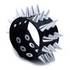 Direto da fábrica Europeu e Americano punk não convencional exagerado pulseira de couro três fileiras de tachas imitação de couro pulseira barra pulseira