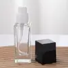 Botella Cuadrada Personalizada para Loción con Cabezal de Bomba Botella de Base Sellada con Tapa Botella de Tamaño Viaje para Cosméticos Logo Serigrafía Color Spray