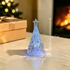 Árbol de Navidad Brillante Luz de Noche Navideña Adorno de Atmósfera para Fiesta Navideña Regalo de Navidad para Niños Adorno de Escritorio