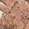 Piedra Turmalina, Granate, Ágata, Piedra Lunar, Lapislázuli, Cristal Cuentas Facetadas de 3 mm, Cuentas Sueltas para Manualidades