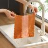 Toalla de Lavado de Platos de Doble Cara de Vellón Coral con Ondas Absorbente de Agua con Rayas Corrugadas Limpieza Libre de Aceite Paño para Platos de Escamas de Pescado de Carbón de Bambú Cepillo para Paño de Tazón