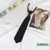 Em Estoque Jkdk Cor Sólida Gravata Preguiçosa Estilo College Sem Laço Moda Gravata para Estudantes Uniforme Tie Fabricante Atacado