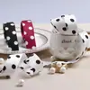 Cinta de Lazo Retro de Doble Cara Japonesa Blanco y Negro con Puntos de Ola Grande Cinta Cinta para Lazo DIY Pasador para el Cabello Accesorios para el Cabello Material de Accesorios para el Cabello Cinta