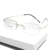 Armazones de Gafas Sin Montura de Metal Super Elástico para Hombres y Mujeres, Armazones para Gafas de Prescripción, Patillas Plegables