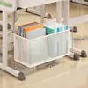 Estante de almacenamiento para cesta colgante para escritorios de estudiantes, cesta de almacenamiento debajo del escritorio, organizador de escritorio escolar, estantería para aula, herramienta de almacenamiento de bolsas
