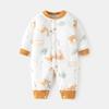 Mono de bebé acolchado de algodón de 40 g, chaqueta sin mangas de otoño e invierno acolchada de algodón para bebé, traje de escalada de puerta a puerta acolchado de algodón fino para niños