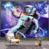 Tapeçaria de poliéster com padrão de astronauta espacial pode ser usada como tecido de fundo opcional tapeçaria decorativa para sala de estar quarto
