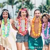 Suministro transfronterizo de guirnaldas hawaianas de Amazon, coloridas para fiesta en la playa, vacaciones, decoración de eventos de cumpleaños, guirnaldas de accesorios
