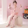Cardigan de Terciopelo Isla Manga Larga Pijama para Niñas Otoño e Invierno Lindo Cálido y Dulce Estudiantes de Secundaria Ropa para el Hogar Venta al por Mayor