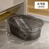 Tina de Lavado Ampliada y Profundizada para Uso Doméstico, Tina de Plástico Transparente con Tabla de Lavar, Tina de Lavado Engrosada y Resistente al Calor