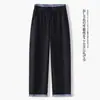 Calça Jeans Feminina com Barra 2026 Outono Novo Calça Balloon Cintura Alta Solta Modeladora Casual Curta para Mulheres Baixas