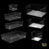 Caja de Almacenamiento de Escritorio, Cajón de Cocina con Compartimentos Integrados, Acrílico Transparente, Forma Rectangular Estrecha, Adecuado para Cosméticos y Estaciones de Trabajo